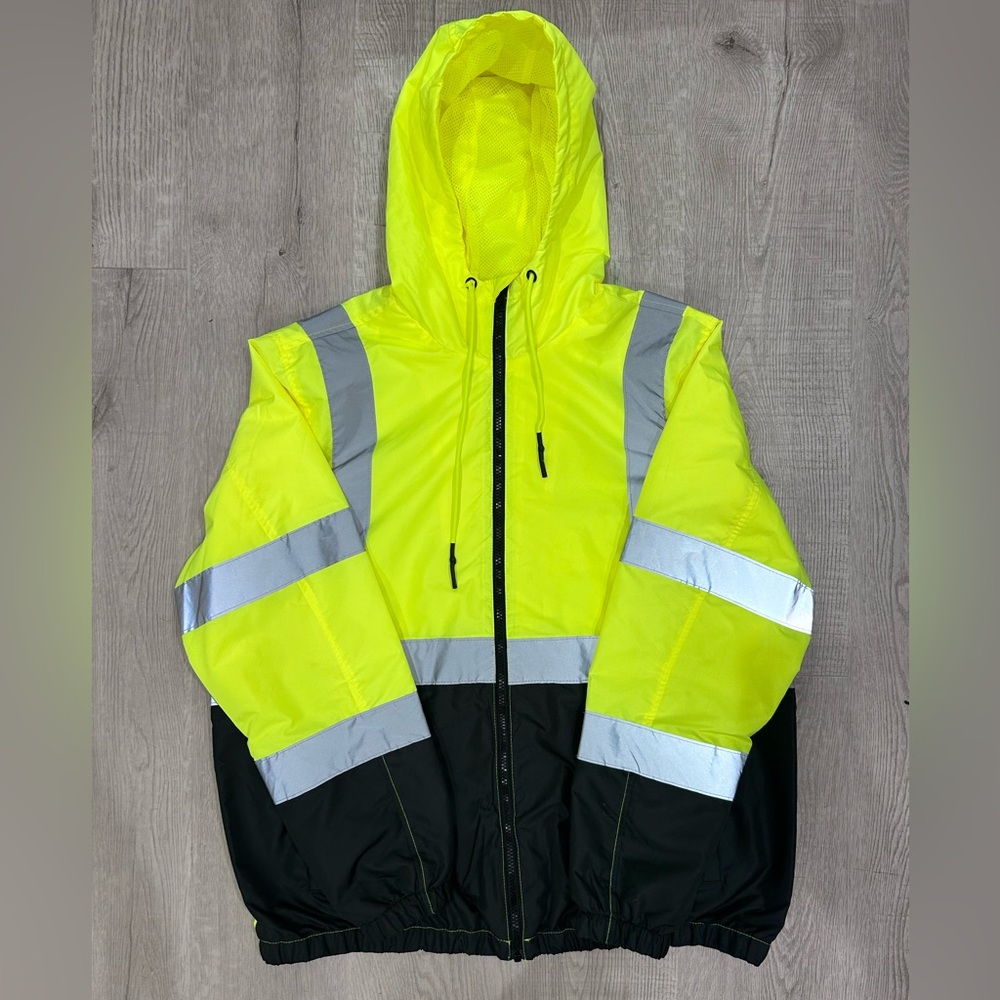 Construction worker jacket neon